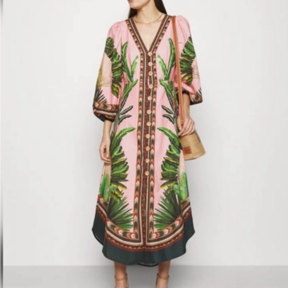 Farm Rio Amazonia dress linen